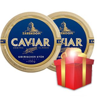 Siberian Sturgeon Caviar By Zarendom®  250 g, Buy one get one free